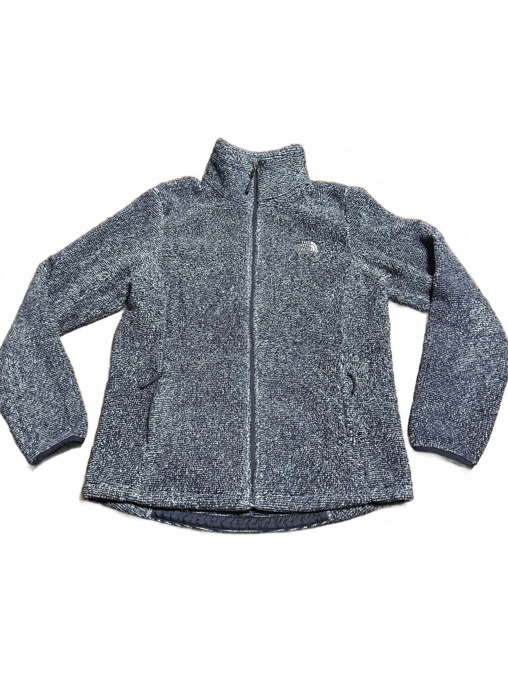 The North Face Womens Osito 2 Fleece Jacket L Blue White Full Zip Gorpcore Soft